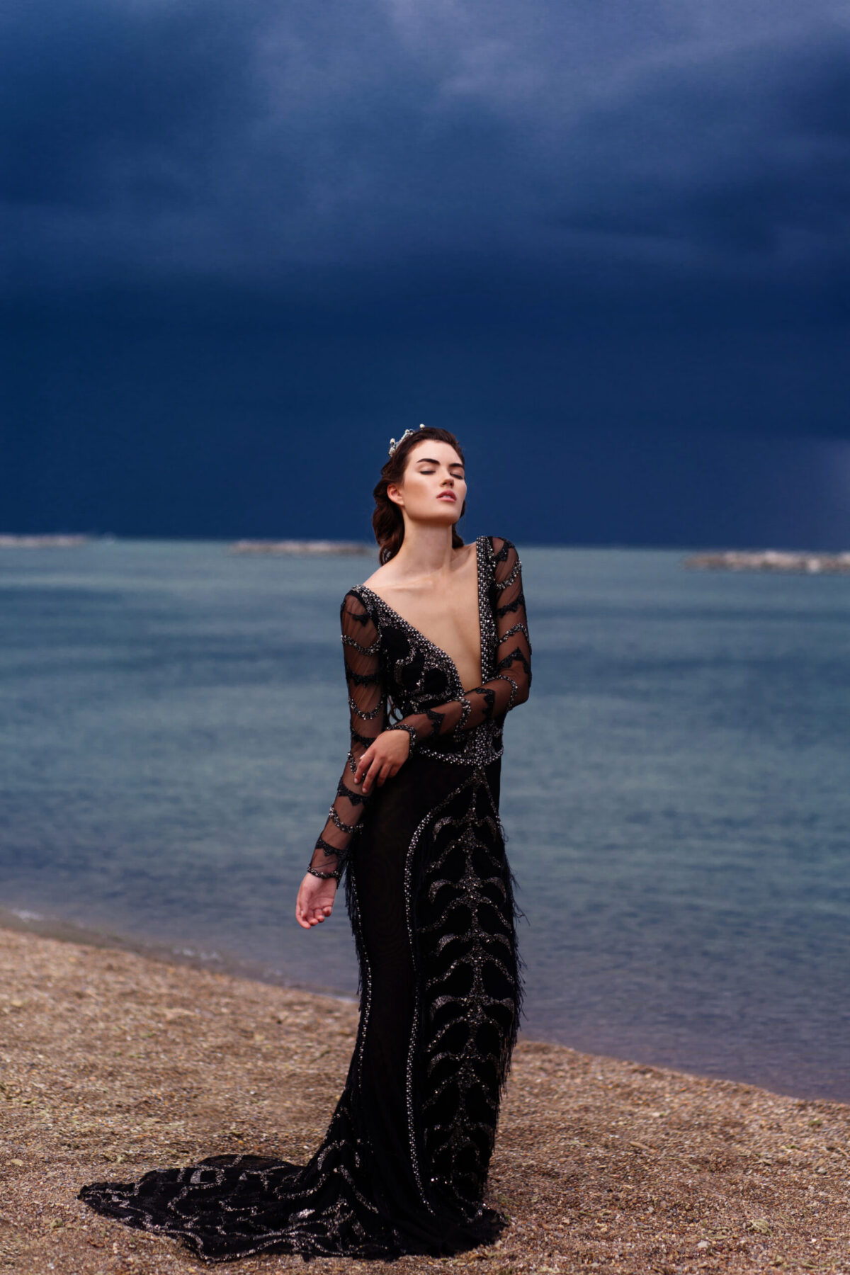 Galia Lahav Black Pearl Evening Wear- Vogue.it Feature