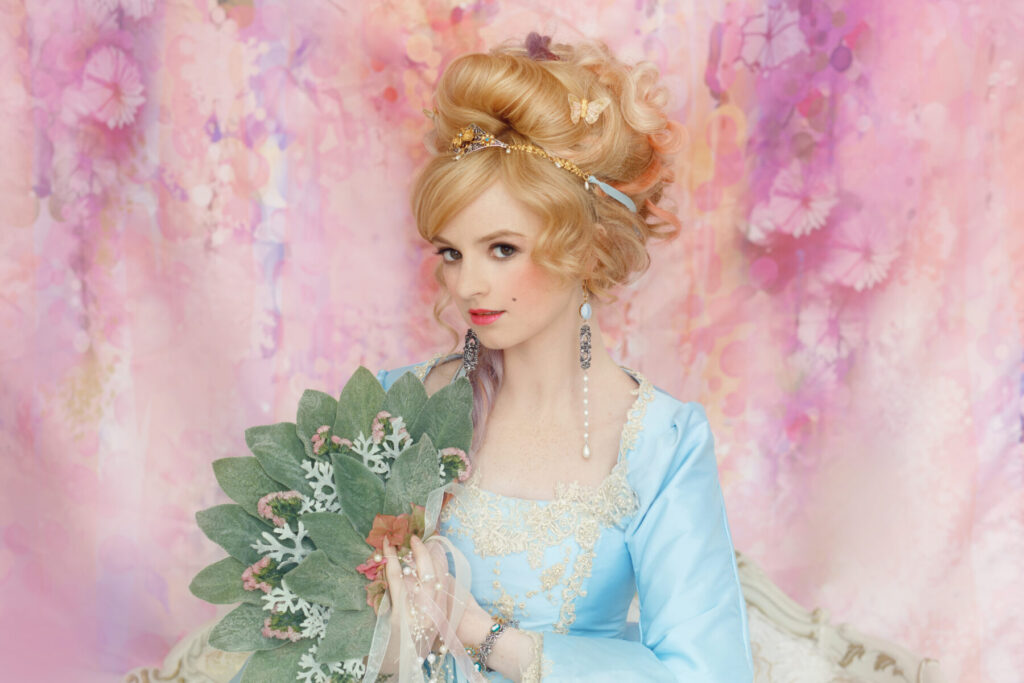 rococo themed editorial by angie candell