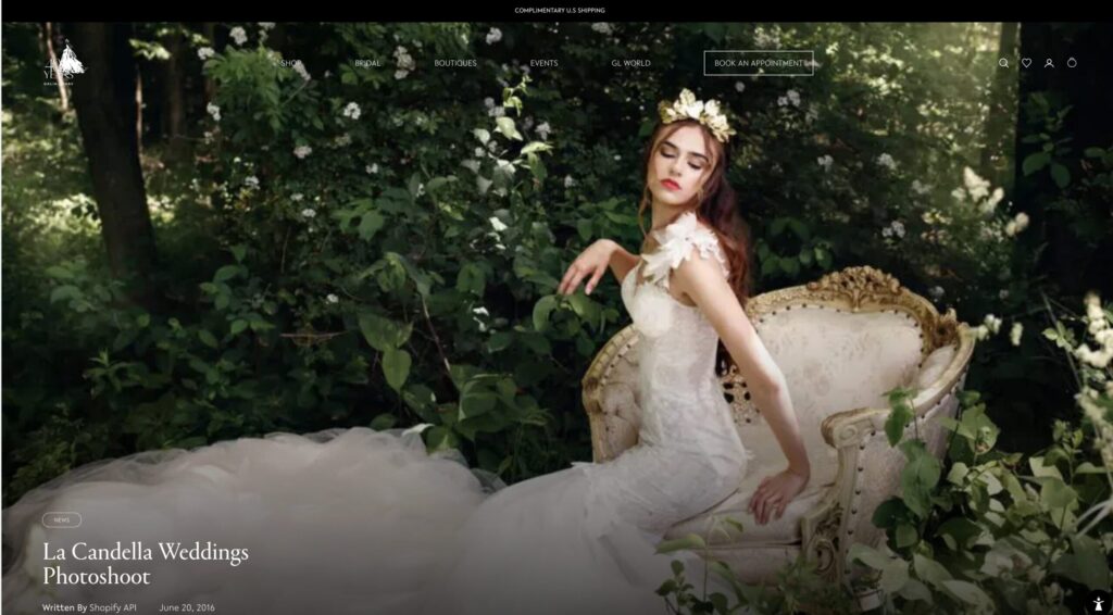 Luxury bridal fashion editorial photographed by Angie Candell