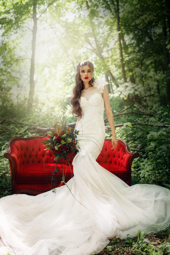 fairytale forest bridal photos