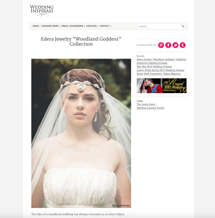 Wedding Inspirasi publication feature by Angie Candell